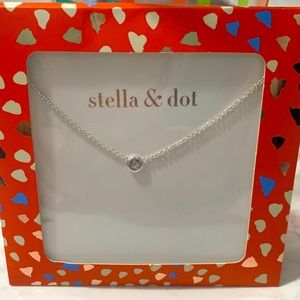 Stella and Dot silver wishing necklace